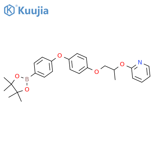 2-[1-Methyl-2-[4-[4-(4,4,5,5-tetramethyl-1,3,2-dioxaborolan-2-yl)phenoxy]phenoxy]ethoxy]pyridine structure
