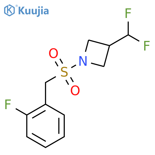 3-(difluoromethyl)-1-(2-fluorophenyl)methanesulfonylazetidine structure