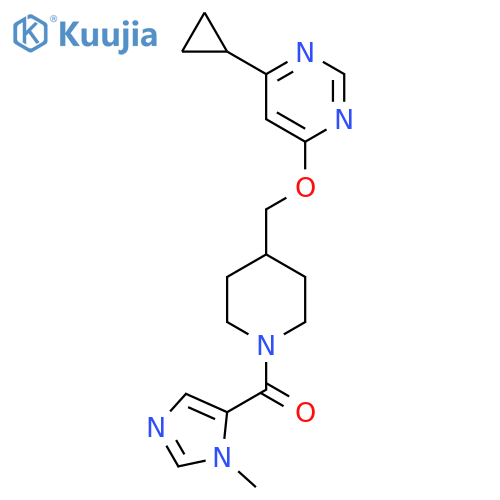 4-cyclopropyl-6-{1-(1-methyl-1H-imidazole-5-carbonyl)piperidin-4-ylmethoxy}pyrimidine structure