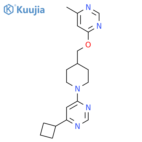 4-cyclobutyl-6-(4-{(6-methylpyrimidin-4-yl)oxymethyl}piperidin-1-yl)pyrimidine structure