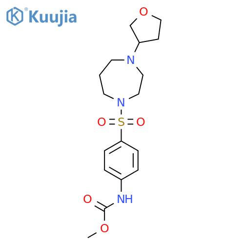 methyl N-(4-{4-(oxolan-3-yl)-1,4-diazepan-1-ylsulfonyl}phenyl)carbamate structure