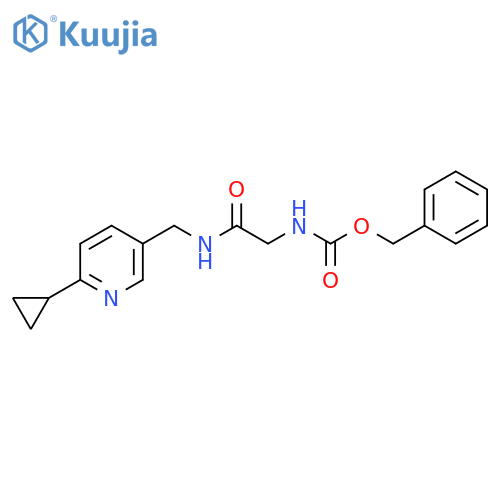 benzyl N-({(6-cyclopropylpyridin-3-yl)methylcarbamoyl}methyl)carbamate structure