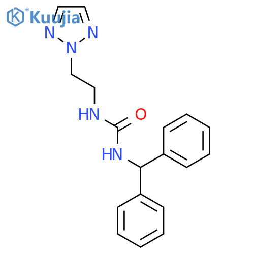 1-(diphenylmethyl)-3-[2-(2H-1,2,3-triazol-2-yl)ethyl]urea structure