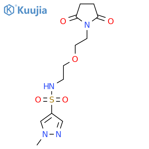 N-{2-2-(2,5-dioxopyrrolidin-1-yl)ethoxyethyl}-1-methyl-1H-pyrazole-4-sulfonamide structure