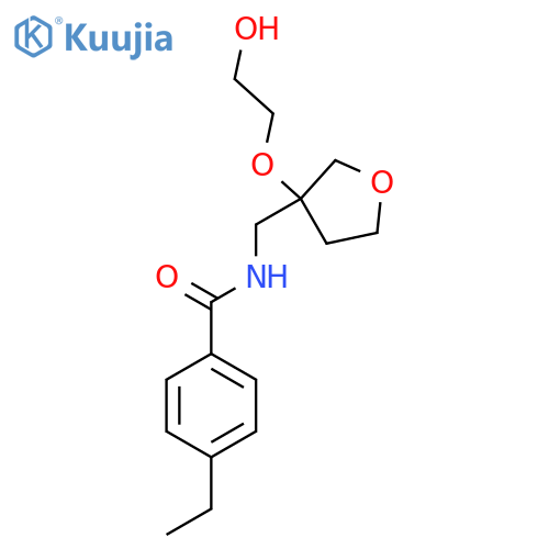 4-ethyl-N-{3-(2-hydroxyethoxy)oxolan-3-ylmethyl}benzamide structure
