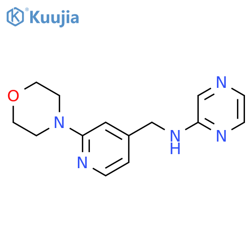 N-{2-(morpholin-4-yl)pyridin-4-ylmethyl}pyrazin-2-amine structure