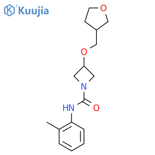 N-(2-methylphenyl)-3-(oxolan-3-yl)methoxyazetidine-1-carboxamide structure