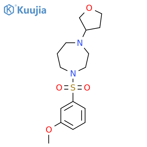 1-(3-methoxybenzenesulfonyl)-4-(oxolan-3-yl)-1,4-diazepane structure