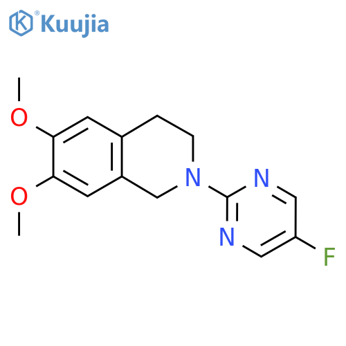 2-(5-Fluoropyrimidin-2-yl)-6,7-dimethoxy-1,2,3,4-tetrahydroisoquinoline structure