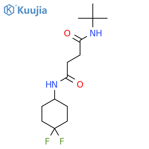 N-tert-butyl-N'-(4,4-difluorocyclohexyl)butanediamide structure