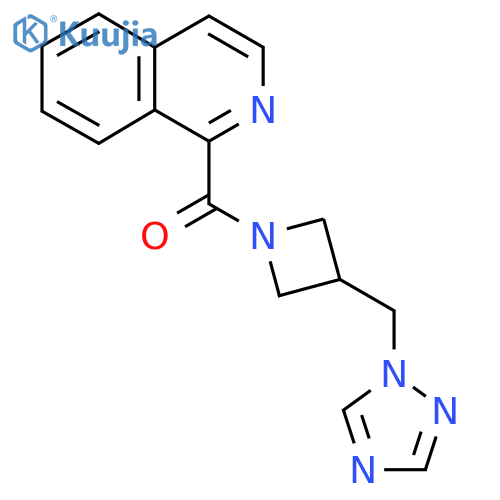 1-{3-(1H-1,2,4-triazol-1-yl)methylazetidine-1-carbonyl}isoquinoline structure