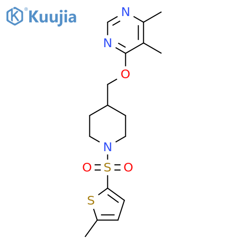 4,5-dimethyl-6-({1-(5-methylthiophen-2-yl)sulfonylpiperidin-4-yl}methoxy)pyrimidine structure