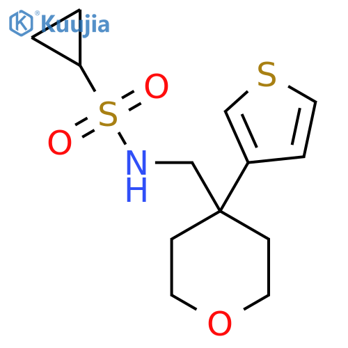 N-{4-(thiophen-3-yl)oxan-4-ylmethyl}cyclopropanesulfonamide structure