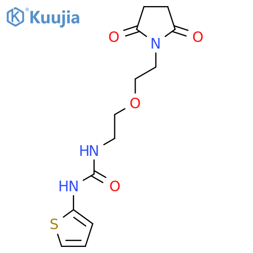 3-{2-2-(2,5-dioxopyrrolidin-1-yl)ethoxyethyl}-1-(thiophen-2-yl)urea structure