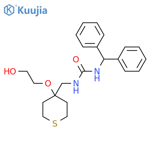 1-(diphenylmethyl)-3-{4-(2-hydroxyethoxy)thian-4-ylmethyl}urea structure
