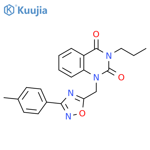 1-{3-(4-methylphenyl)-1,2,4-oxadiazol-5-ylmethyl}-3-propyl-1,2,3,4-tetrahydroquinazoline-2,4-dione structure