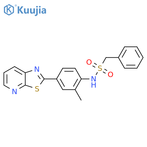N-(2-methyl-4-{1,3thiazolo5,4-bpyridin-2-yl}phenyl)-1-phenylmethanesulfonamide structure