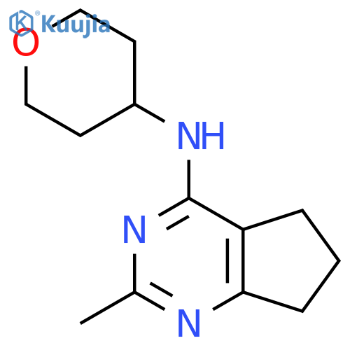 2-methyl-N-(oxan-4-yl)-5H,6H,7H-cyclopentadpyrimidin-4-amine structure
