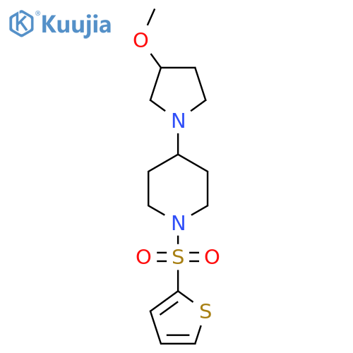 4-(3-methoxypyrrolidin-1-yl)-1-(thiophene-2-sulfonyl)piperidine structure