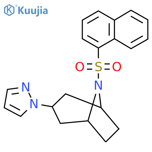 8-(naphthalene-1-sulfonyl)-3-(1H-pyrazol-1-yl)-8-azabicyclo3.2.1octane structure