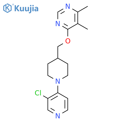 4-{1-(3-chloropyridin-4-yl)piperidin-4-ylmethoxy}-5,6-dimethylpyrimidine structure