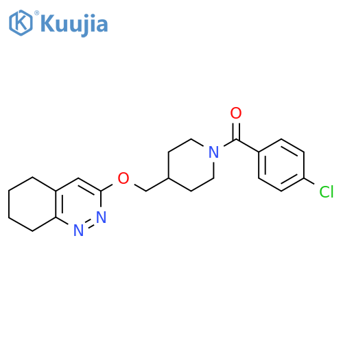 3-{1-(4-chlorobenzoyl)piperidin-4-ylmethoxy}-5,6,7,8-tetrahydrocinnoline structure