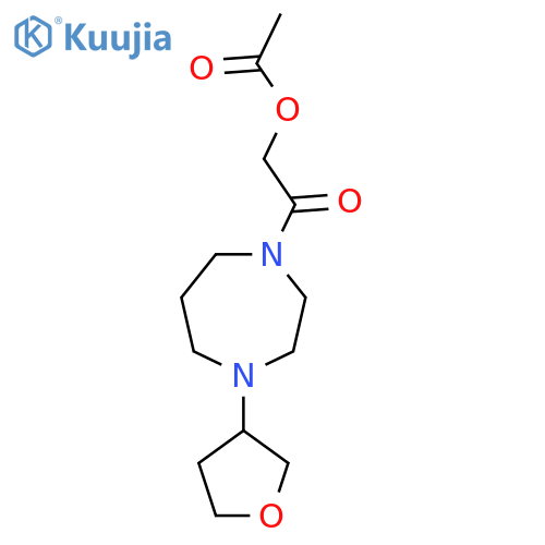 2-oxo-2-4-(oxolan-3-yl)-1,4-diazepan-1-ylethyl acetate structure