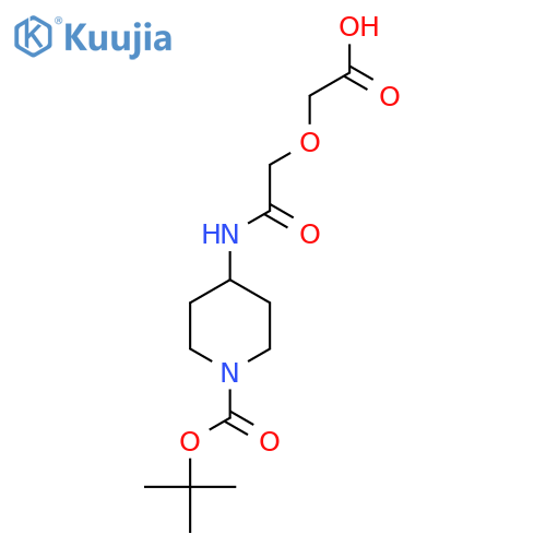 2-[({1-[(Tert-butoxy)carbonyl]piperidin-4-yl}carbamoyl)methoxy]acetic acid structure