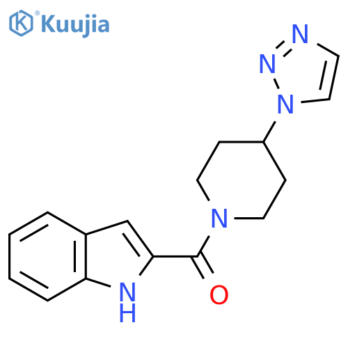 (4-(1H-1,2,3-triazol-1-yl)piperidin-1-yl)(1H-indol-2-yl)methanone structure