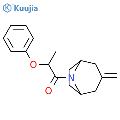 1-{3-methylidene-8-azabicyclo3.2.1octan-8-yl}-2-phenoxypropan-1-one structure