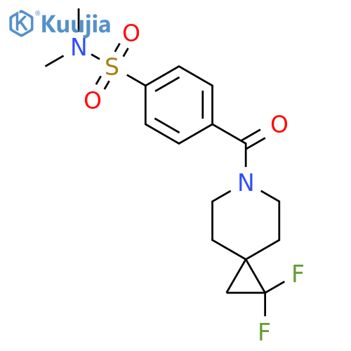 4-{1,1-difluoro-6-azaspiro2.5octane-6-carbonyl}-N,N-dimethylbenzene-1-sulfonamide structure