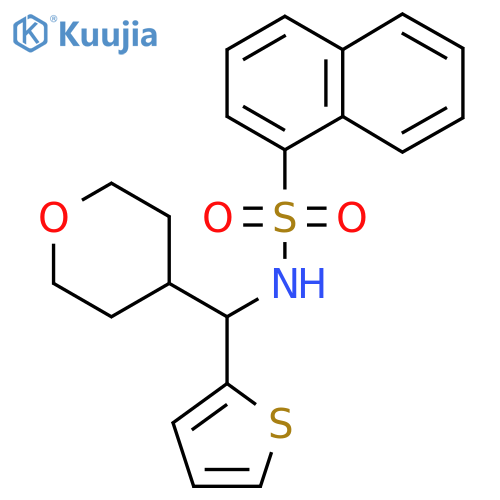 N-[(oxan-4-yl)(thiophen-2-yl)methyl]naphthalene-1-sulfonamide structure