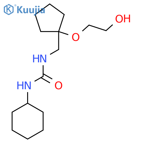 1-cyclohexyl-3-{[1-(2-hydroxyethoxy)cyclopentyl]methyl}urea structure