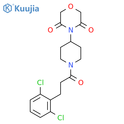 4-{1-3-(2,6-dichlorophenyl)propanoylpiperidin-4-yl}morpholine-3,5-dione structure