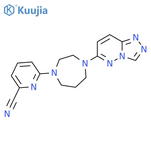 6-(4-{1,2,4triazolo4,3-bpyridazin-6-yl}-1,4-diazepan-1-yl)pyridine-2-carbonitrile structure