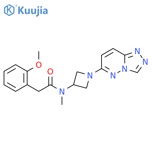 2-(2-methoxyphenyl)-N-methyl-N-(1-{1,2,4triazolo4,3-bpyridazin-6-yl}azetidin-3-yl)acetamide structure