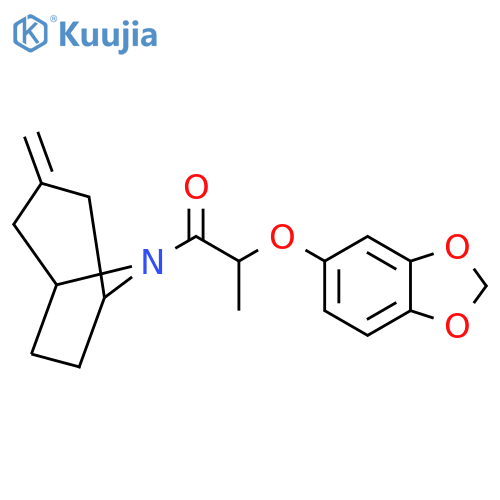 2-(2H-1,3-benzodioxol-5-yloxy)-1-{3-methylidene-8-azabicyclo3.2.1octan-8-yl}propan-1-one structure