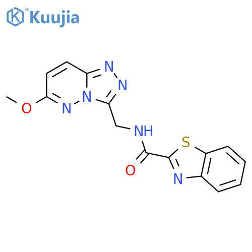 N-({6-methoxy-1,2,4triazolo4,3-bpyridazin-3-yl}methyl)-1,3-benzothiazole-2-carboxamide structure