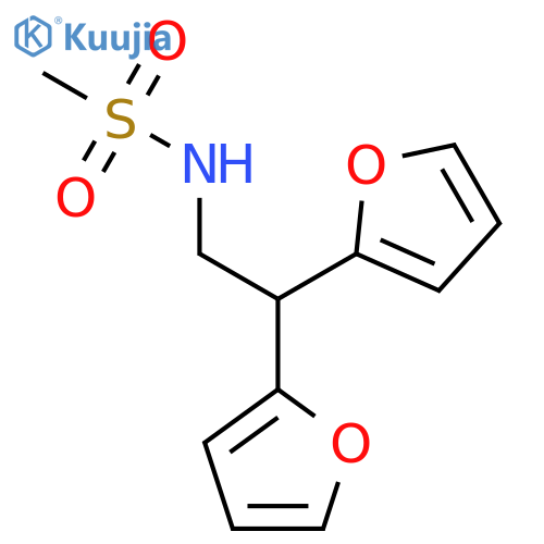 N-[2,2-bis(furan-2-yl)ethyl]methanesulfonamide structure