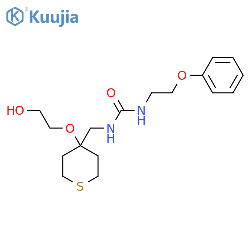 3-{4-(2-hydroxyethoxy)thian-4-ylmethyl}-1-(2-phenoxyethyl)urea structure