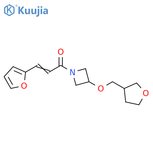 (2E)-3-(furan-2-yl)-1-{3-(oxolan-3-yl)methoxyazetidin-1-yl}prop-2-en-1-one structure