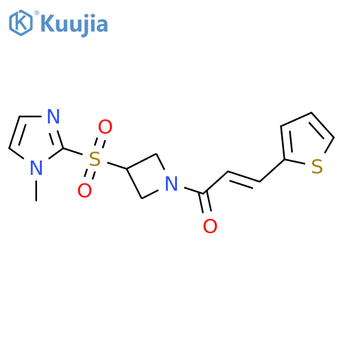 (E)-1-(3-((1-methyl-1H-imidazol-2-yl)sulfonyl)azetidin-1-yl)-3-(thiophen-2-yl)prop-2-en-1-one structure