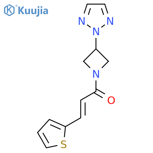 (2E)-3-(thiophen-2-yl)-1-3-(2H-1,2,3-triazol-2-yl)azetidin-1-ylprop-2-en-1-one structure
