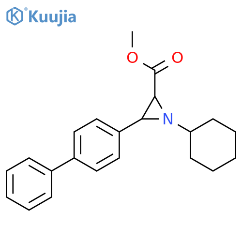Methyl 1-cyclohexyl-3-(4-phenylphenyl)aziridine-2-carboxylate structure