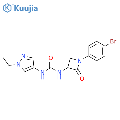 N-[1-(4-Bromophenyl)-2-oxo-3-azetidinyl]-N′-(1-ethyl-1H-pyrazol-4-yl)urea structure