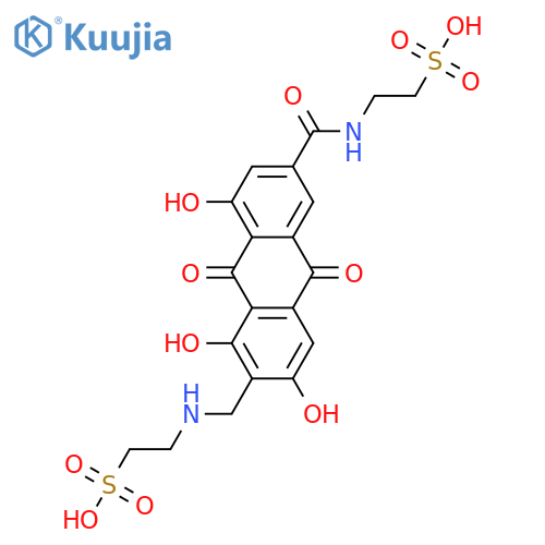 6-(Aminomethyl)-4,5,7-trihydroxyanthraquinone-2-carboxylic acid; N-(2-Sulfoethyl), (2-sulfoethyl)amide structure