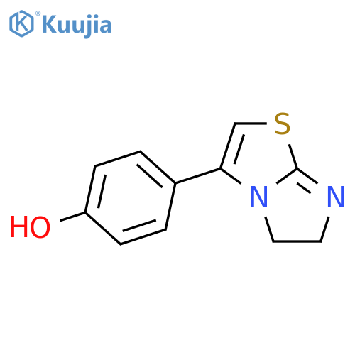 Phenol,4-(5,6-dihydroimidazo[2,1-b]thiazol-3-yl)-, hydrobromide (1:1) structure