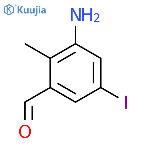 3-amino-5-iodo-2-methylbenzaldehyde structure