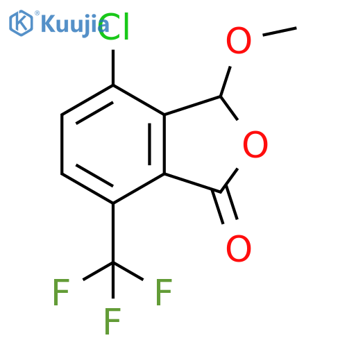 4-chloro-3-methoxy-7-(trifluoromethyl)-1,3-dihydro-2-benzofuran-1-one structure