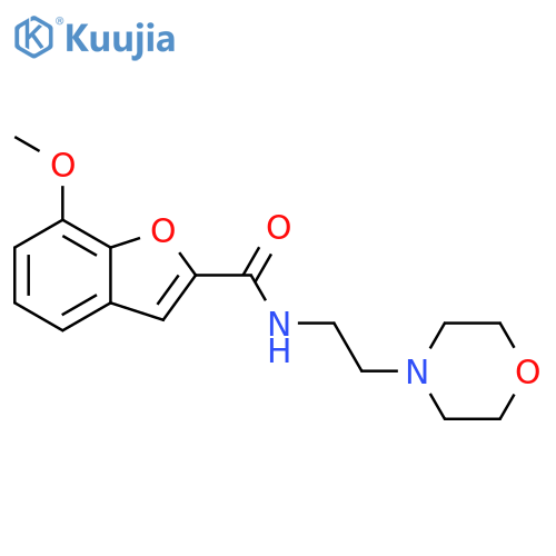 7-methoxy-N-2-(morpholin-4-yl)ethyl-1-benzofuran-2-carboxamide structure